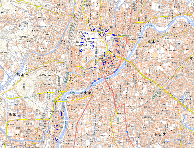 標定図　熊本県 熊本城周辺