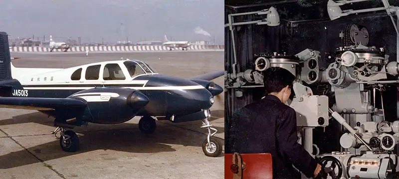 航空機とステレオプラニグラフの写真