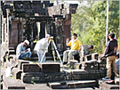 Archeological survey training using the provided equipment