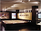 Exhibition of artifacts in the museum