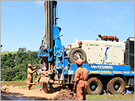 Trial drilling for groundwater development to supply safe drinking water