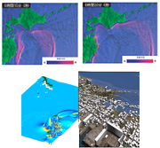 Tsunami and storm surge simulation