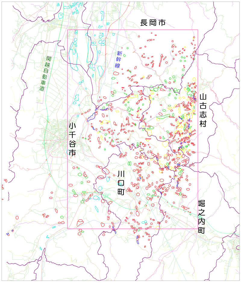 平成16年新潟県中越地震　災害状況図　速報版（作成10月25日）