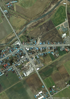 被災前と後の空中写真による比較 被災後（撮影2006.11.08）
