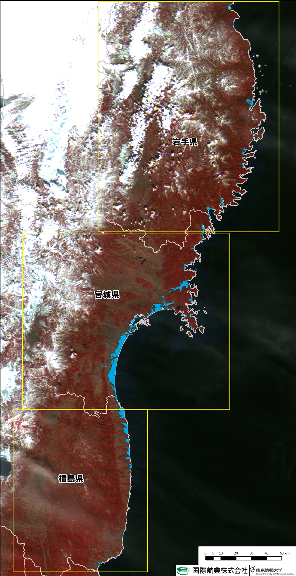 衛星画像で見る 東日本大震災ライブラリー 災害調査活動 気候変動対策 事業紹介 国際航業株式会社