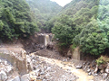 （日浦地区）国道493号旧道の橋梁流失箇所の状況