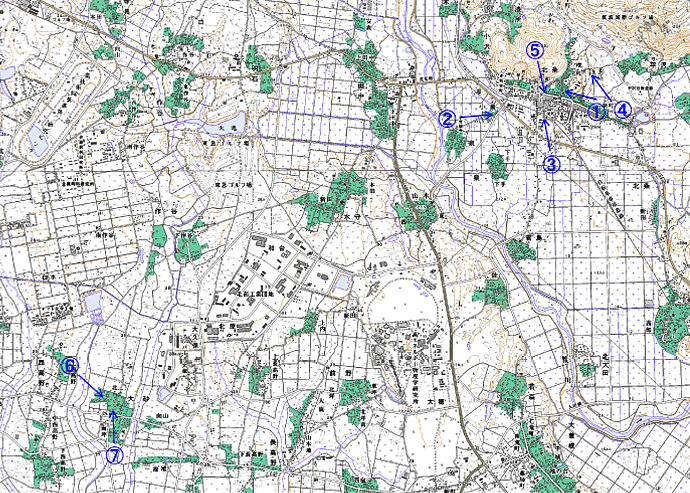 標定図　北条地区・下妻地区