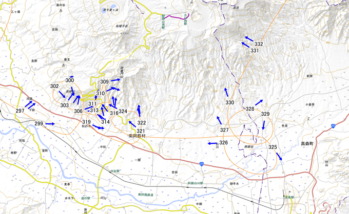 標定図　熊本県 南阿蘇周辺