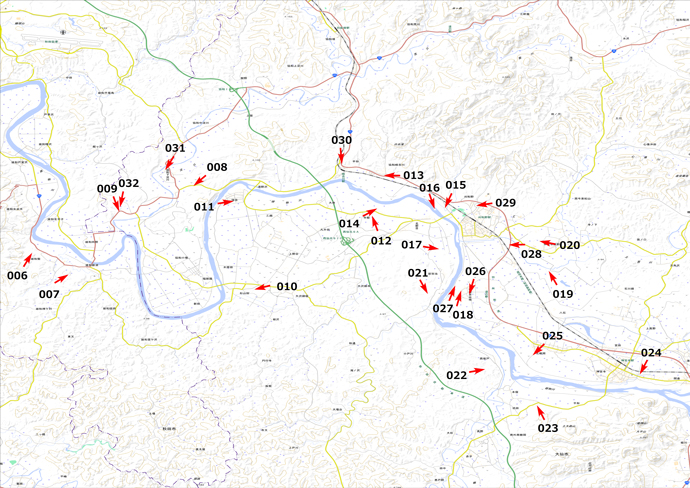 Index map (Daisen, Akita on July 24, 2017)