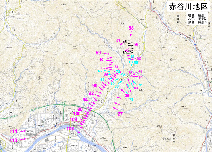 標定図　赤谷川地区