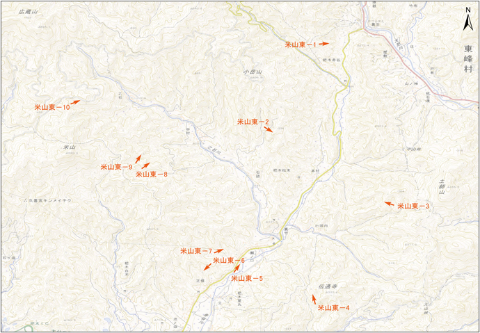 7月9日撮影　標定図　米山東地区