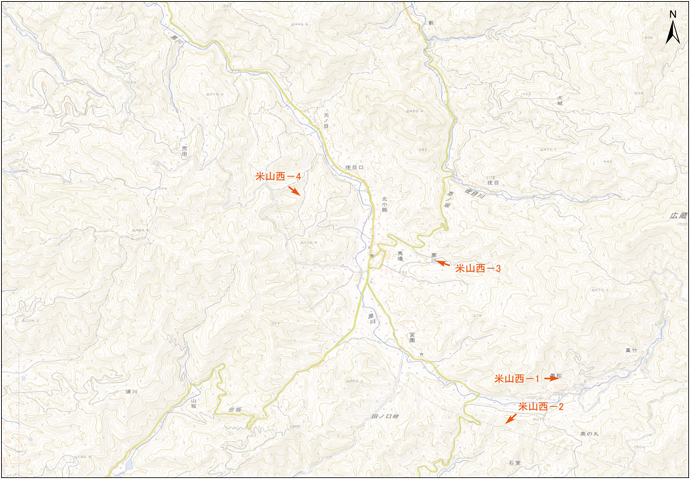 7月9日撮影　標定図　米山西地区