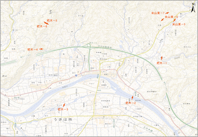 7月9日撮影　標定図　杷木地区