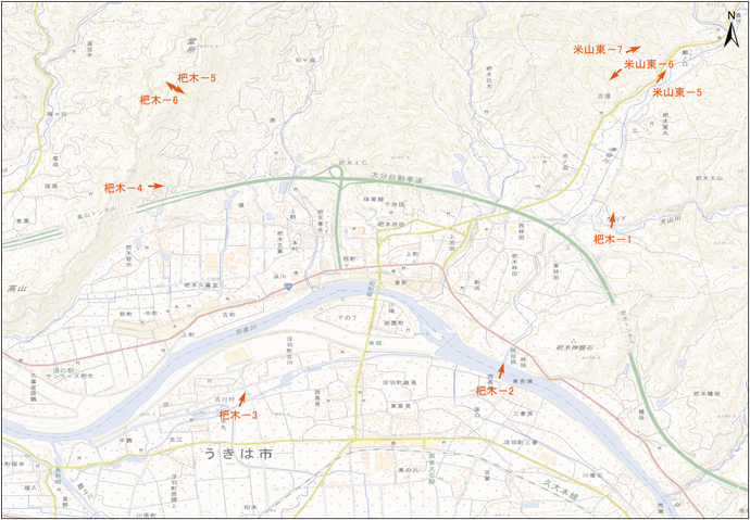 7月9日撮影　標定図　杷木地区