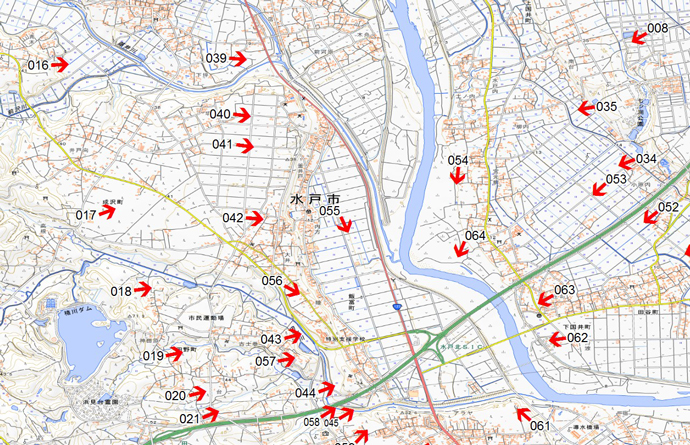 10月16日撮影　標定図2　茨城県那珂川