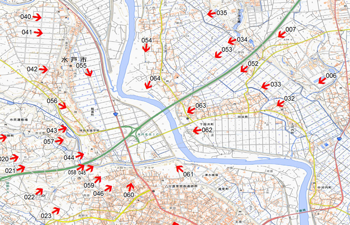 10月16日撮影　標定図3　茨城県那珂川