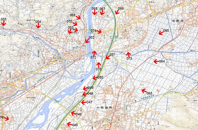 10月13日撮影　標定図1　長野県千曲川