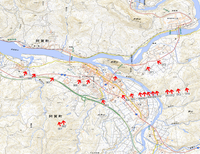 10月16日撮影　標定図3　新潟県阿賀野川