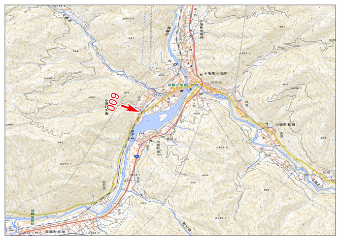 7月12日撮影　標定図　岐阜県下呂市小坂町坂下
