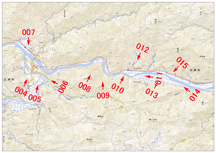 7月16日撮影　標定図　島根県江の川地区