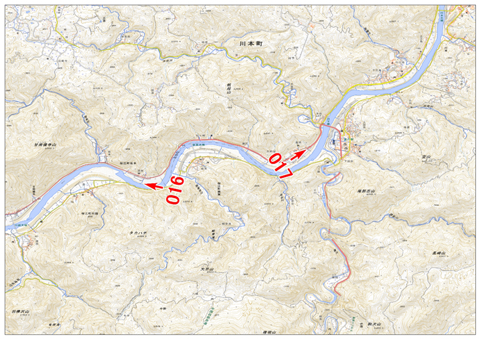 7月16日撮影　標定図　島根県江の川地区