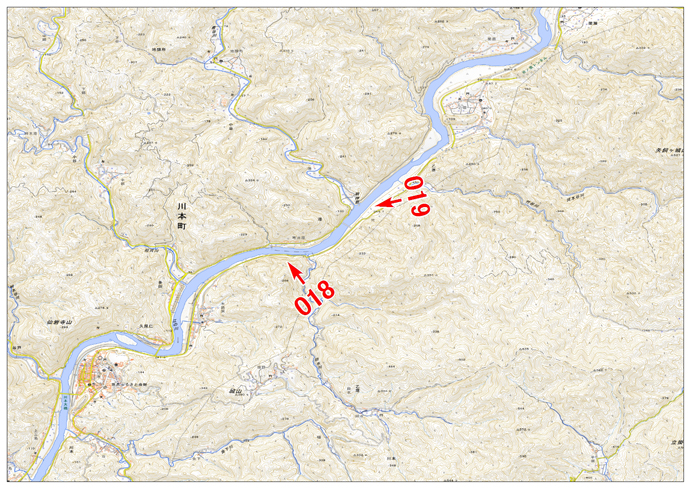 7月16日撮影　標定図　島根県江の川地区