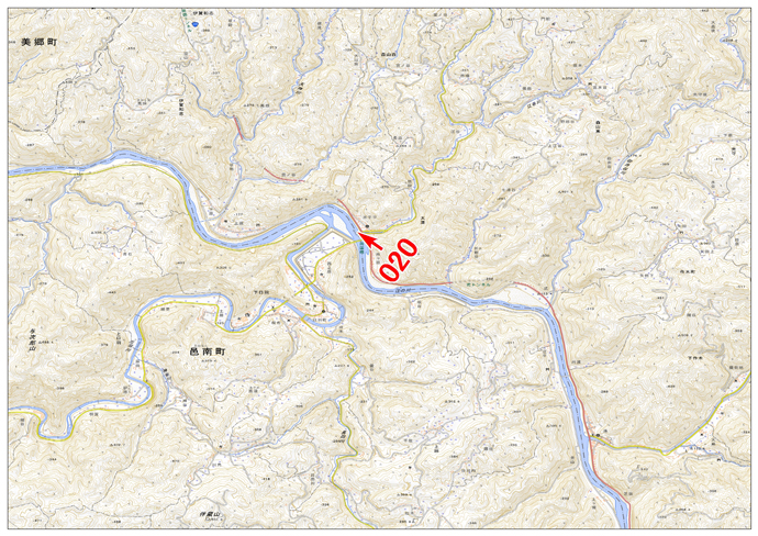 7月16日撮影　標定図　島根県江の川地区