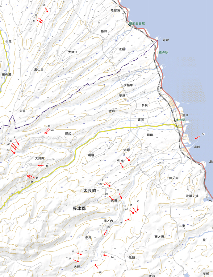 7月8日撮影　標定図　佐賀県鹿島市及び太良町周辺