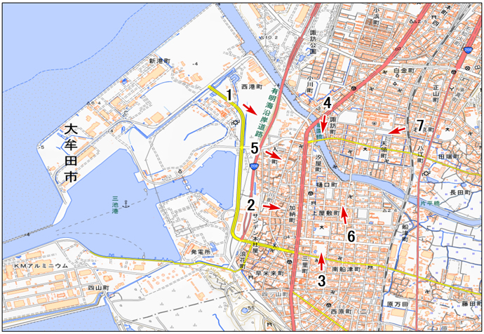 7月7日撮影　標定図　福岡県大牟田市