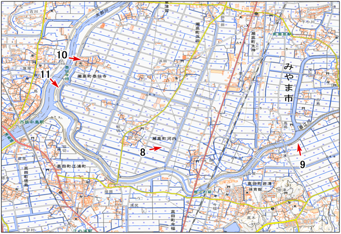 7月7日撮影　標定図　福岡県柳川市・みやま市