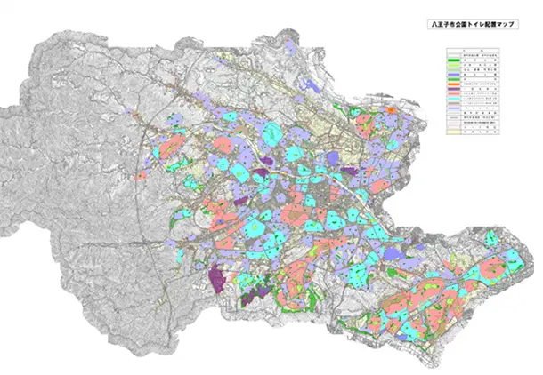 八王子市公園トイレ配置マップ
