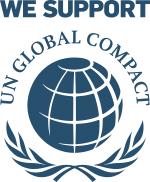 UN GLOBAL COMPACTロゴ画像(WE SUPPORT UN GLOBAL COMPACT)
