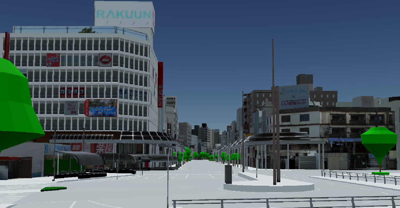 新大阪駅周辺 国土交通省の整備した3D都市データを活用した都市