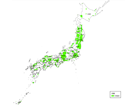 PAREA-LiDAR 航空レーザーデータ ご提供範囲 （全国版）