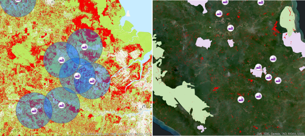 衛星データとGIS解析・可視化イメージ
