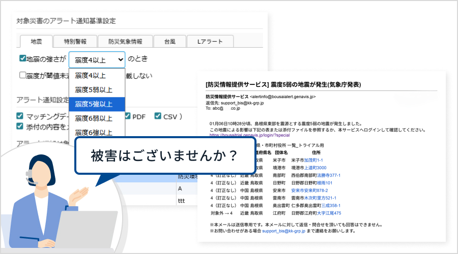 自動アラート通知機能