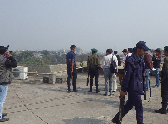 バングラデシュにおける全球測位衛星システム連続観測点高密化及び験潮所近代化計画_ 設置予定場所の視察