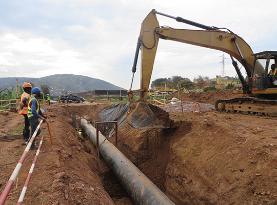 キガリ市ンゾベ-ノトラ間送水幹線強化計画_本事業で整備する送水管