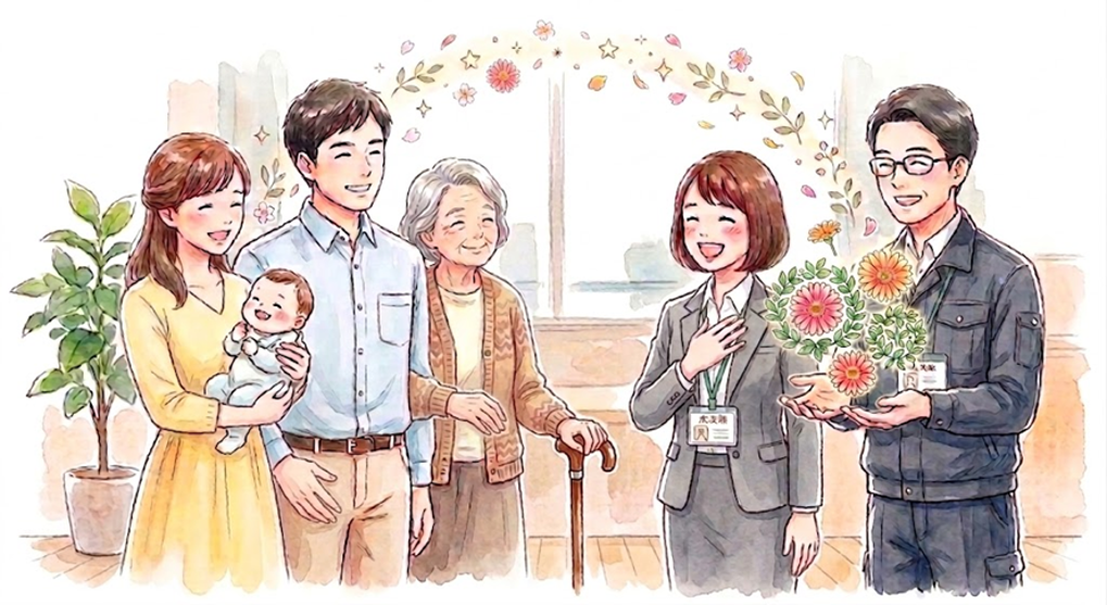 サンクス・シェア　イメージイラスト